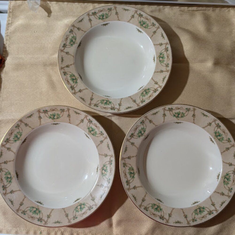 Mikasa Love Letters, 3 soup bowls  L3161,Fine China, Thailand Dishwasher safe!